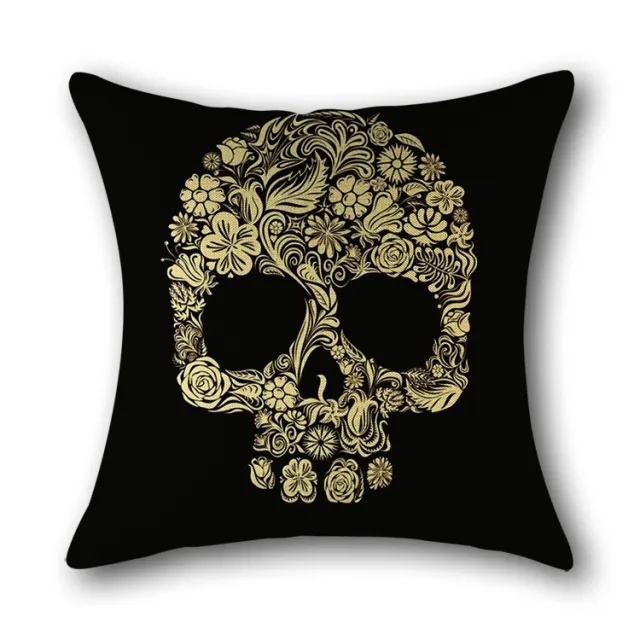 Skull Print Cushion Cotton Cover Sofa Cushion Bed Scandinavian Decorative Pillow Case 13 Style - Shop at LoveMi