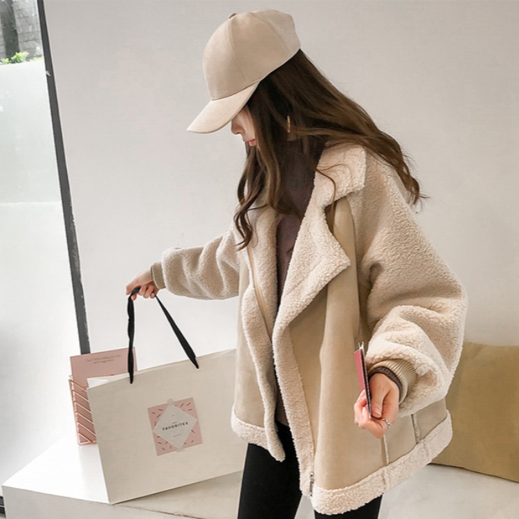 Women's Plush Thickened Lamb Velvet Fur Coat