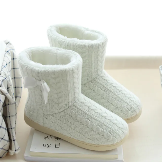 Thick soled Bag heel Home Shoes Warm Slippers White - Shop at LoveMi