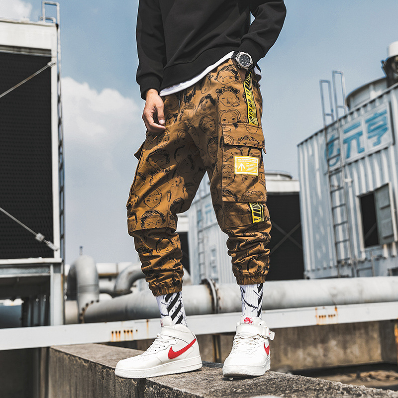 Street Hip-Hop Track Pants Loose Casual Overalls Men's Trendy Brand