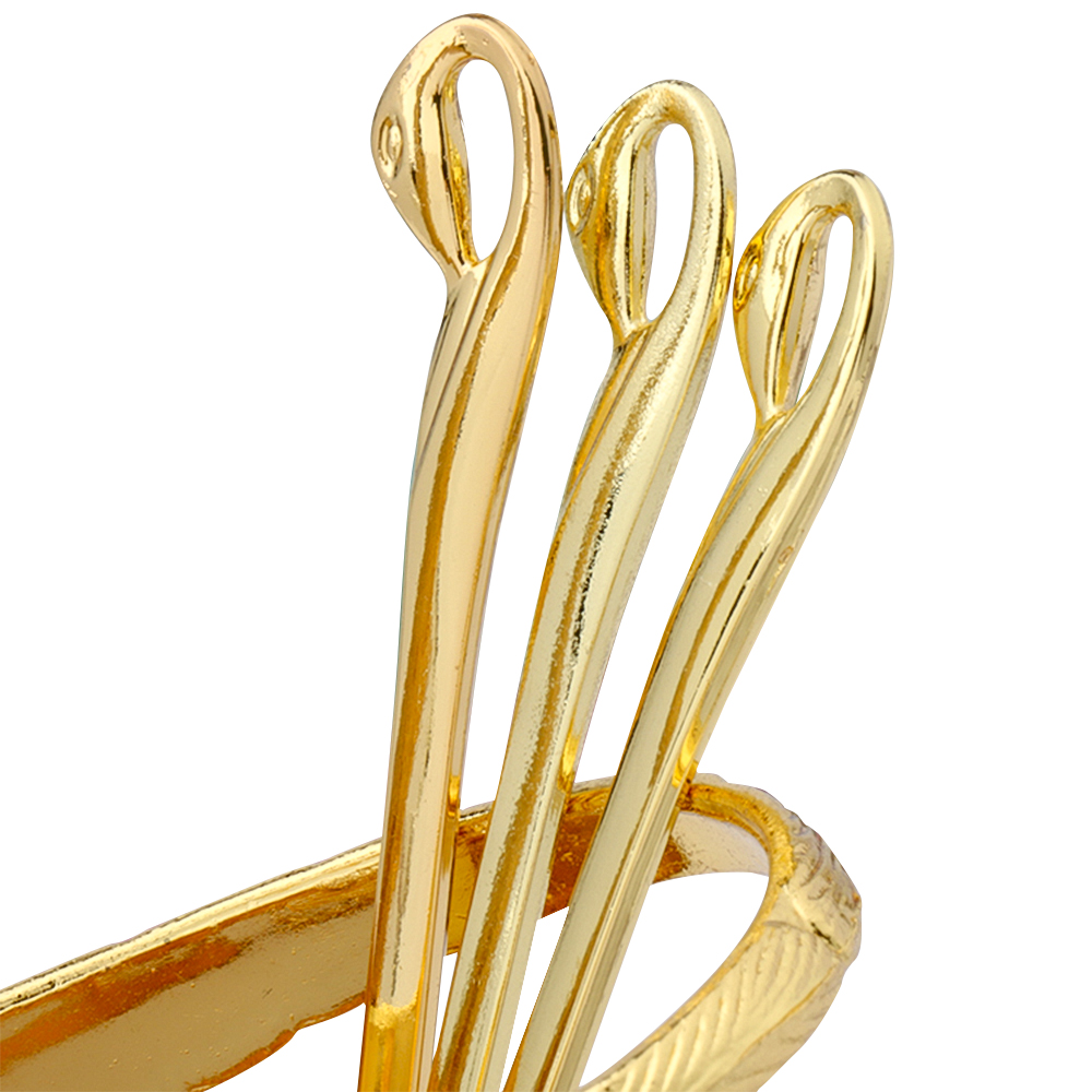 Coffee Spoon Fruit Fork Set Western Cutlery Dessert Swan Fork Holder Tableware