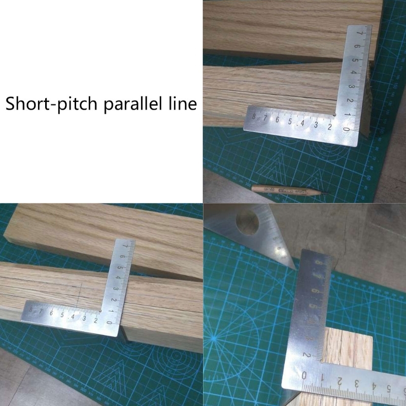Stainless Steel 90 Degree 45 Degree Multifunctional Woodworking Ruler