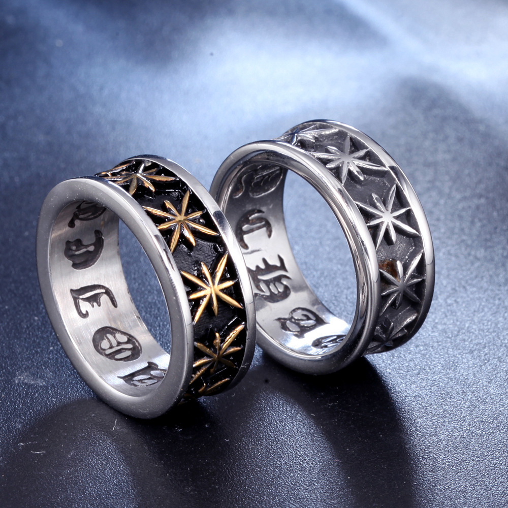 Cross Men's And Women's Titanium Steel Maple Leaf Ring