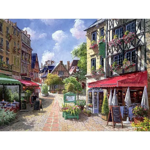 Digital Oil Painting DIY Drawing Decoration In Living Room Street - Shop at LoveMi