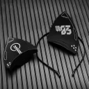 Cat Ears Black Silver