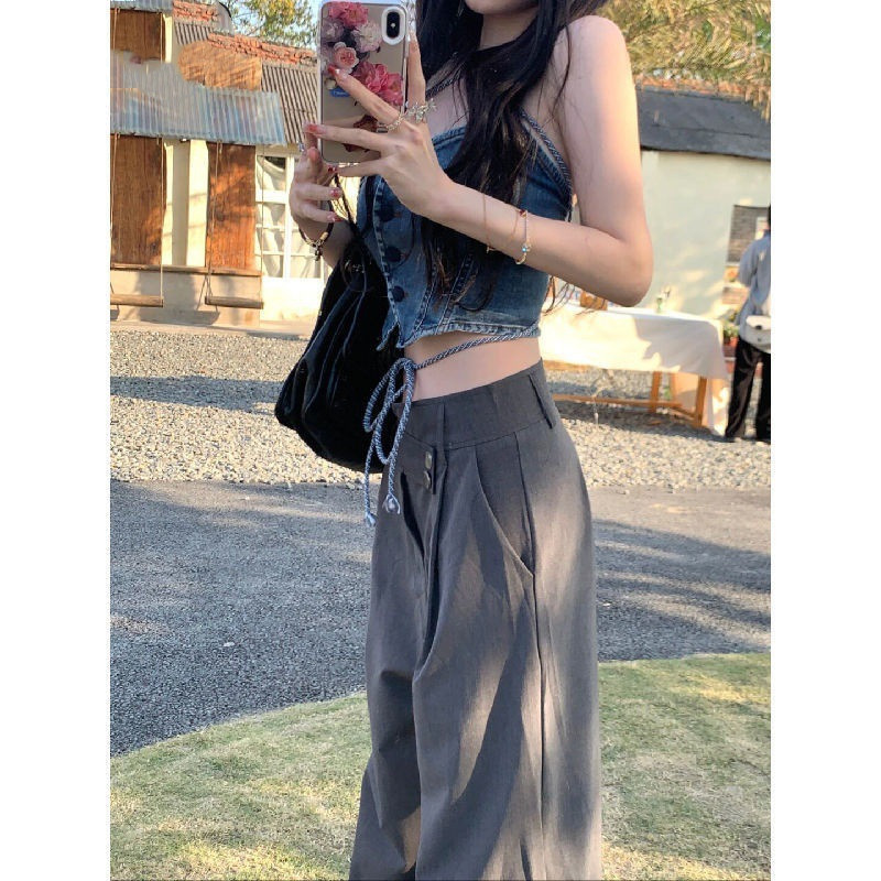 Sweet And Cool Denim Camisole Women's New Slim Fit