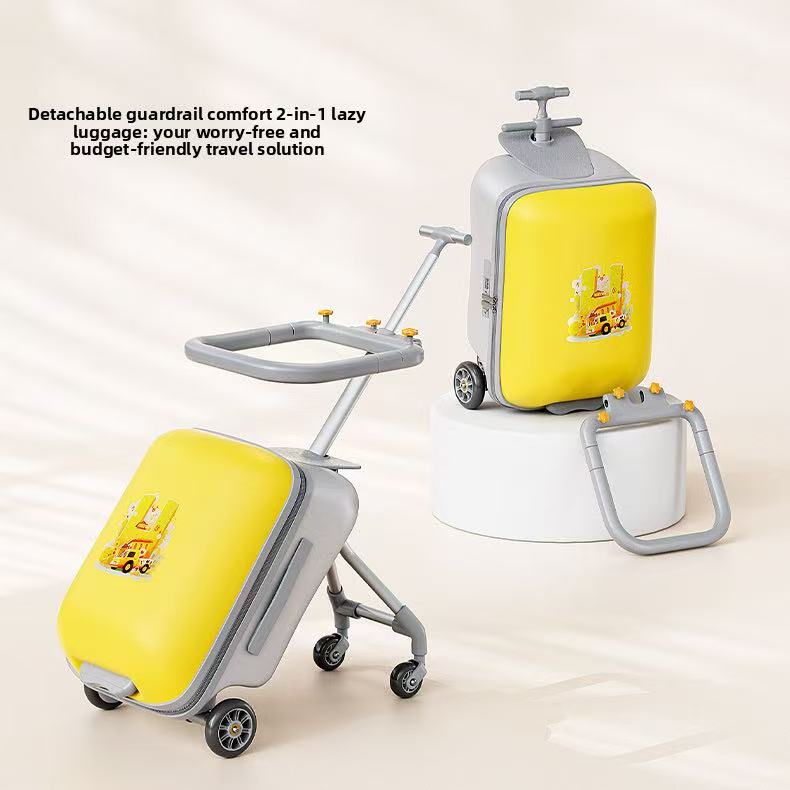 20 Inch Detachable Suitcase, Children's Suitcase, Cycling Luggage, Handcart Luggage, TSA Lock, Universal Wheel Multifunctional Lockable Rolling Suitcase, With USB Port, Suitable For Travel — foto 7
