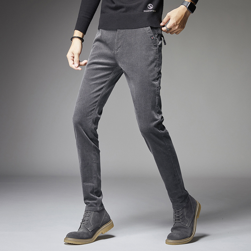 Title 2, Mens Corduroy Plush Thickened Trousers for war...