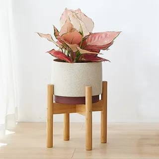 Large 35cm Indoor Plant Pot Stand Brown Tribal Cement 35cm Pot Holder Planter UK
