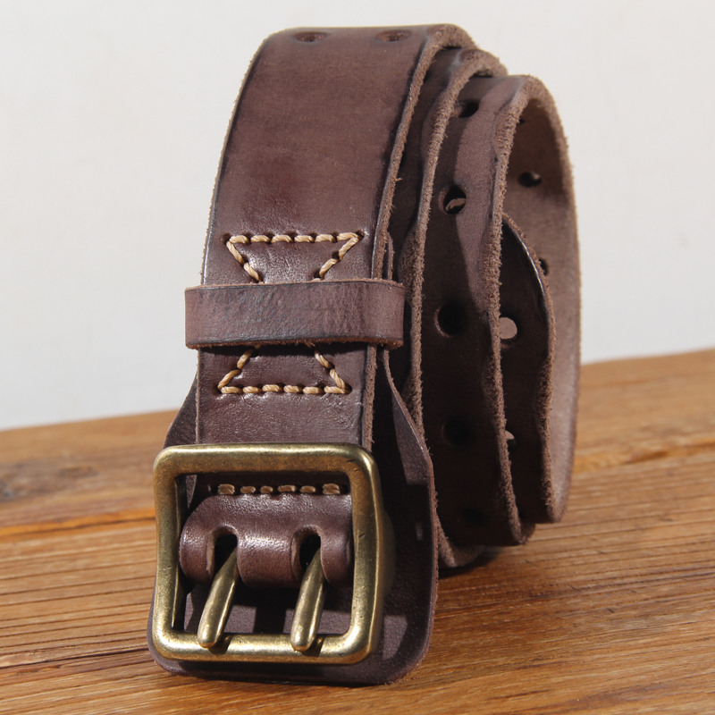 Title 3, First Layer Cowhide Pure Copper Belt Men