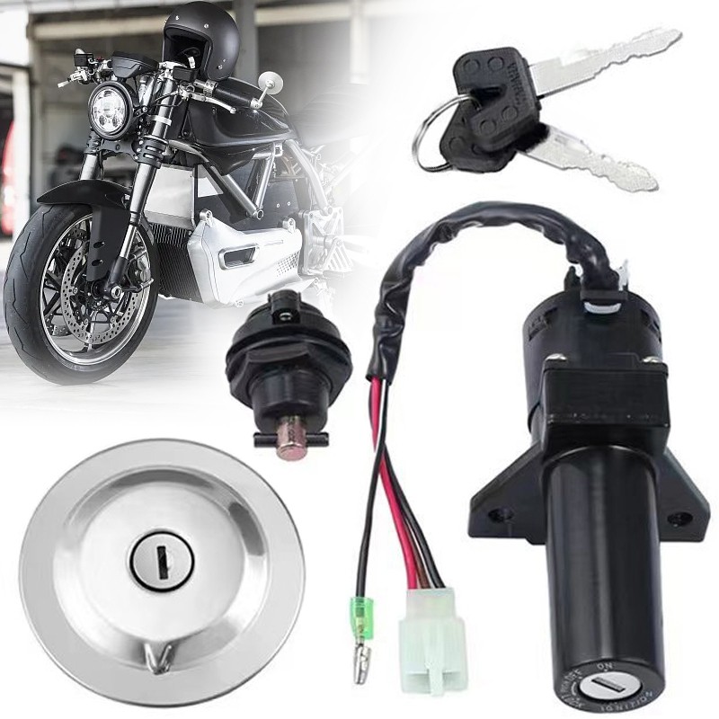 Motorcycle Ignition S Witch Lock Set Barrel Fuel Gas Cap For Ya Maha YBR125 — image 2