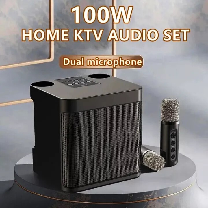 Karaoke Machine Portable Bluetooth Karaoke Speaker With 2 Wireless Microphones 7