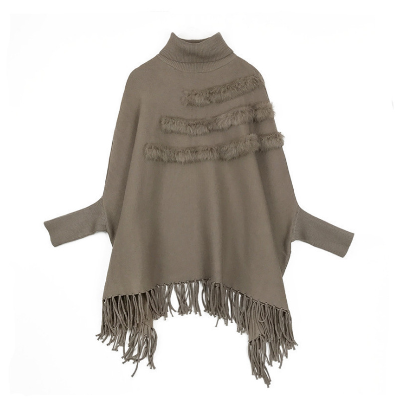 Knit Sweater Mid-length Turtleneck Sweater Coat