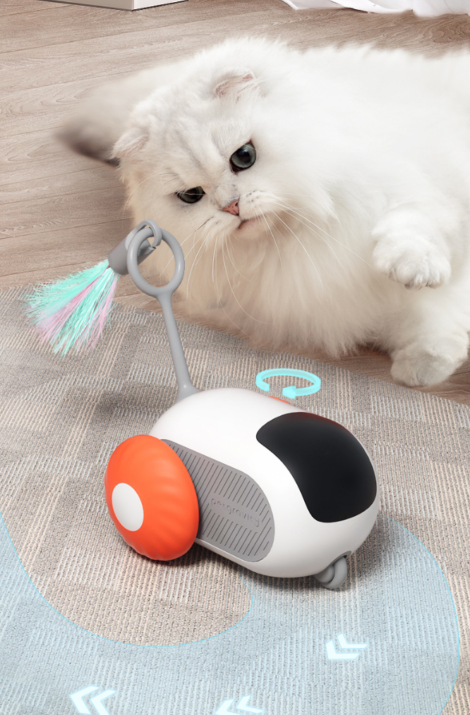 Voiture de course par gravité pour animaux de compagnie, jouet de voiture intelligent – Image 2