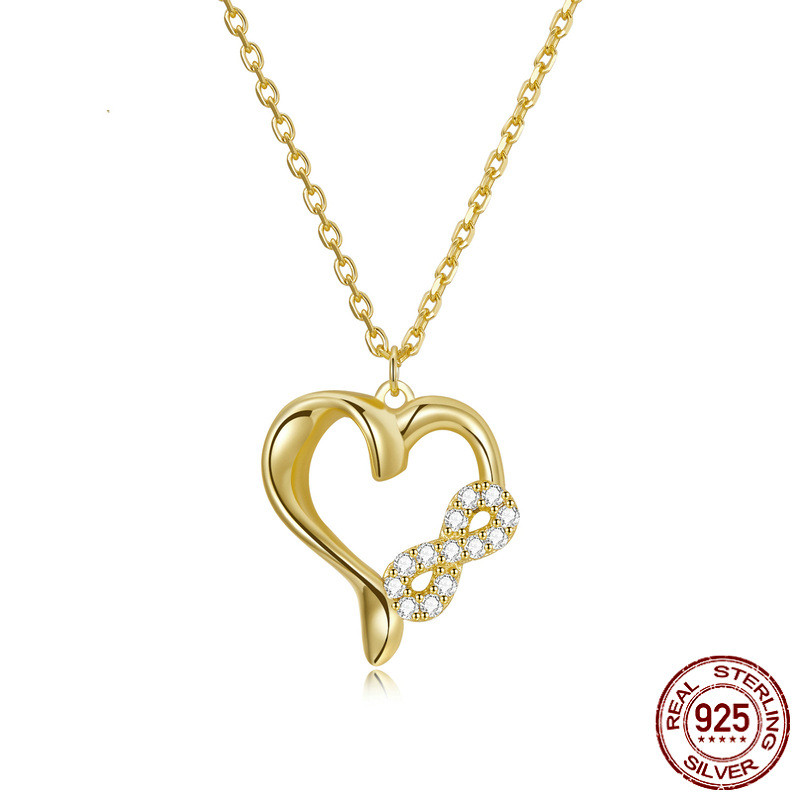 Simple Love Infinity Necklace Sterling Silver Popular