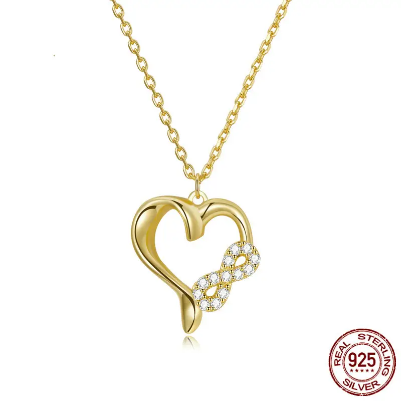 Simple Love Infinity Necklace Sterling Silver Popular
