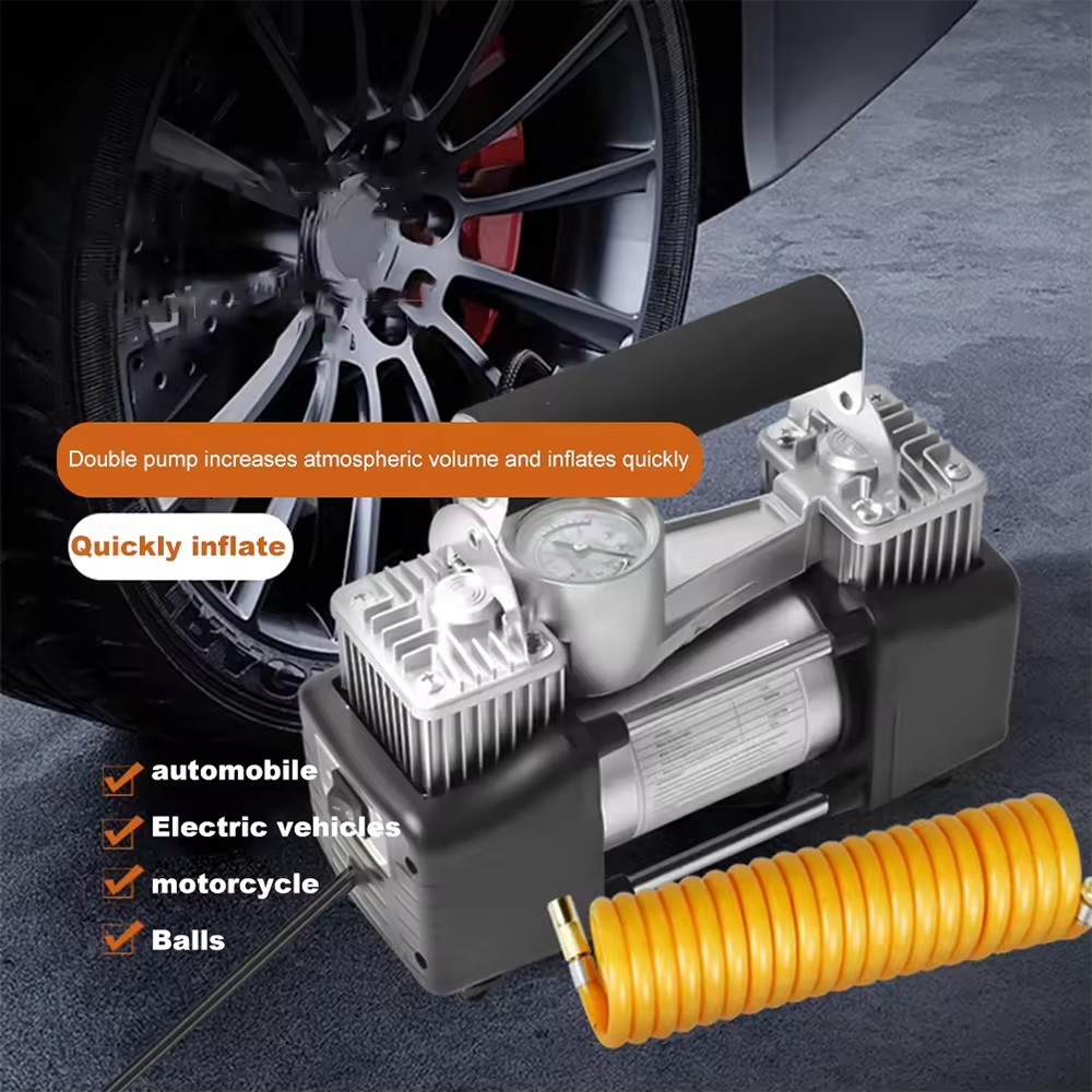 Heavy Duty 12V Electric Car Tyre Inflator Portable Air Compressor Pump 9