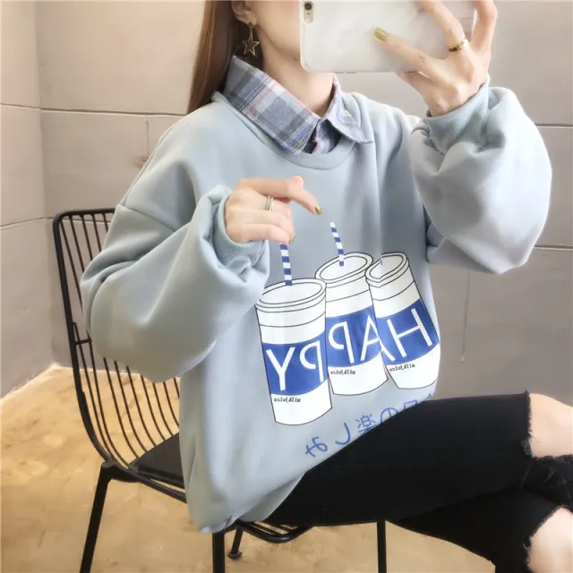 Fashion Women's Loose Plus Velvet Thick Sweater 22Style 2Xl - Shop at LoveMi