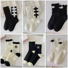 Women's Fashion Personality Buckle Decorative Socks - Mix Packing Set - View 1