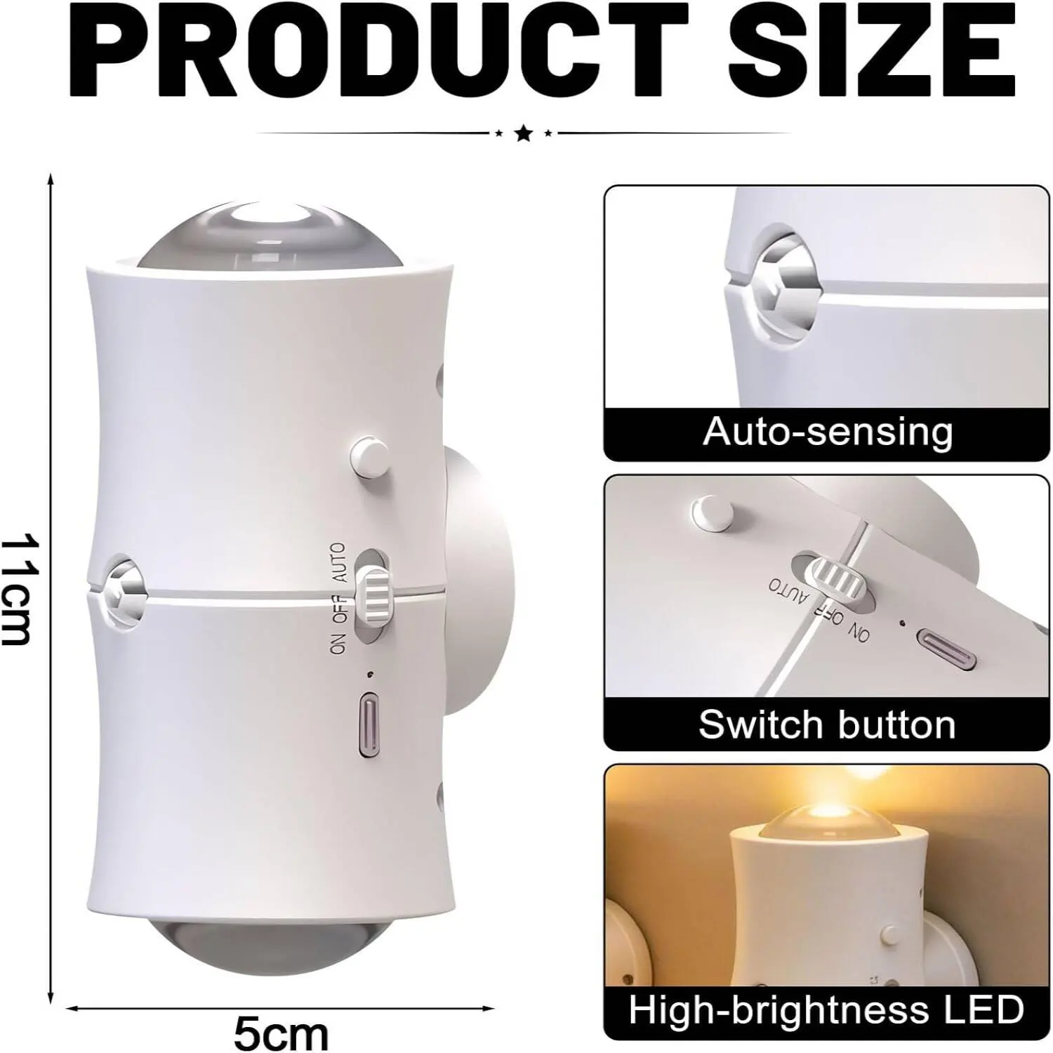 Motion Sensor Night Light Rechargeable