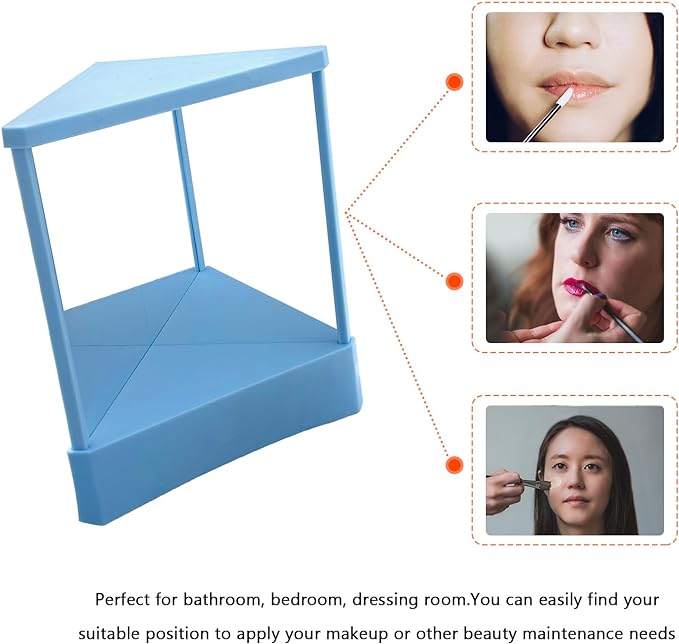 Reversing Cosmetic Stand Mirror, Inverted Makeup Mirror. Show your true self: This mirror can truly show your face, allowing you to see how you appear to others. It is a non-reversing mirror that avoids the left-right reversal effect of ordinary mirrors a