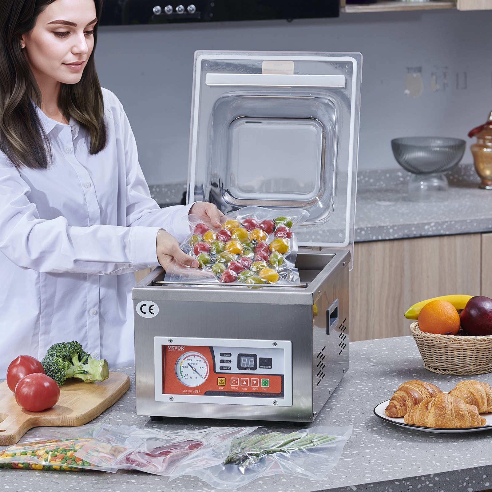 VEVOR Chamber Vacuum Sealer, DZ-260A Excellent Sealing Effect With Automatic Control, 110V Kitchen… image 4