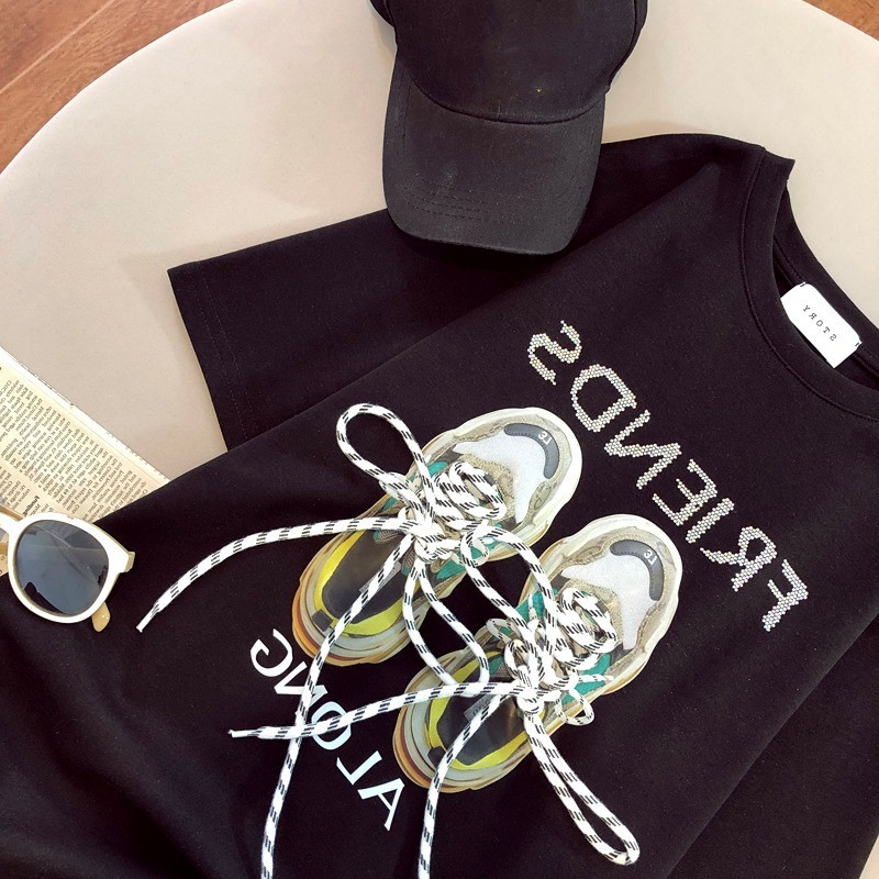 Hot Drill Lace Up Shoes Short Sleeve