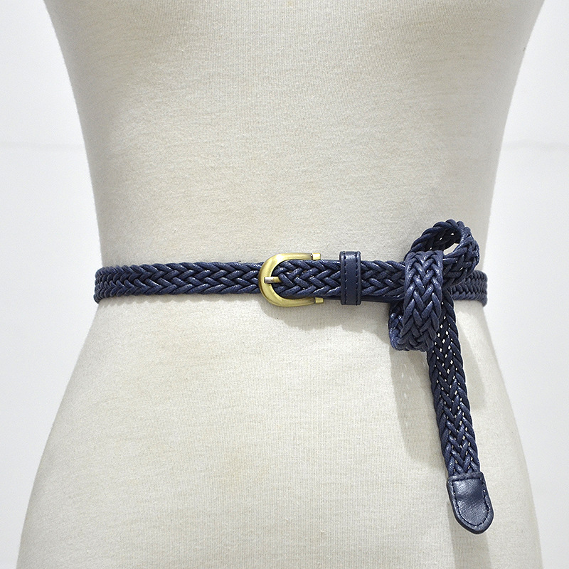 Title 4, Classic vintage wax rope braided thin belt