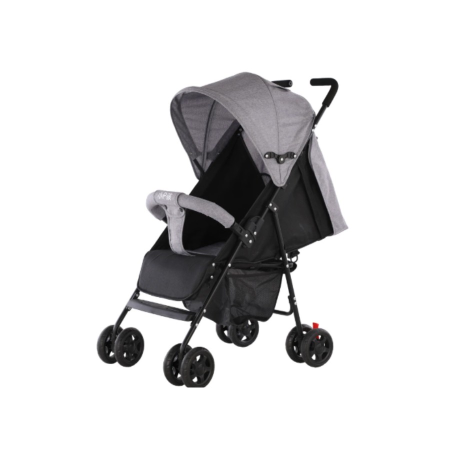 Lightweight Baby Stroller Pram Foldable Travel Buggy Flat Sleep Pushchair Grey 2