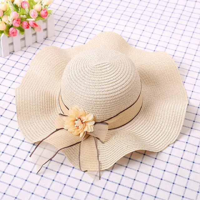 Women's Straw Hat Outdoor Sun Protection Beige - Shop at LoveMi