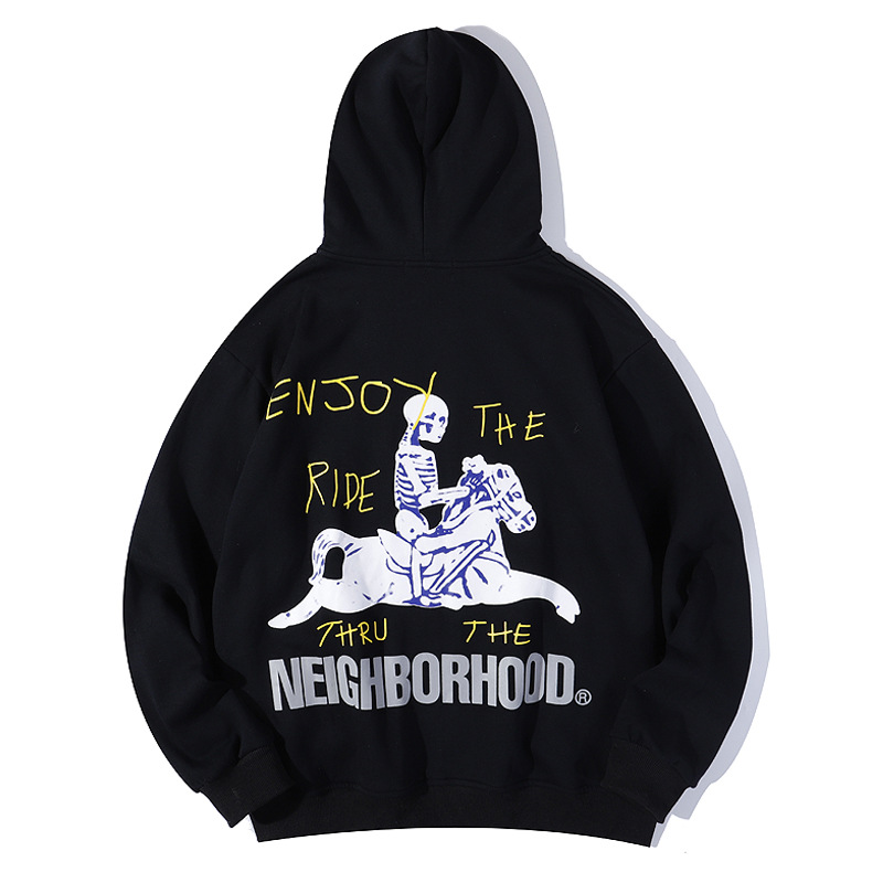 Hip-hop Three-dimensional Carousel Foam Printed Sweater