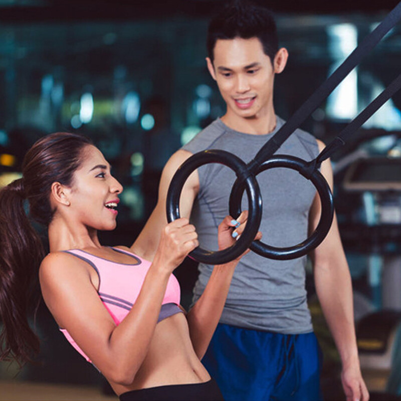Gymnastic Olympic Rings With Straps Gym Fitness Strength