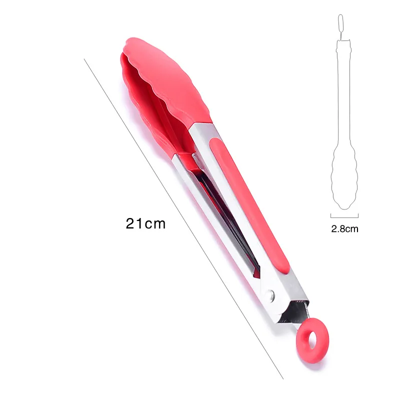 Heat Resistant Kitchen Tongs U-Taste Silicone Cooking Tong With Firm Sealed Non Stick Rubber Tips & Silicon Coated Stainless Steel Handle & Smooth ...