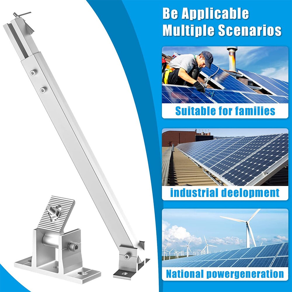 Solar Panel Mounting Brackets Aluminium Adjustable Angle For Wall & Roof — image 3