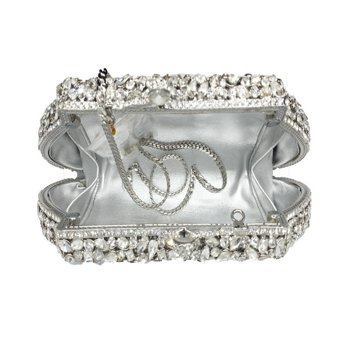 European And American Shell Type Metal Diamond Women's Evening Bag