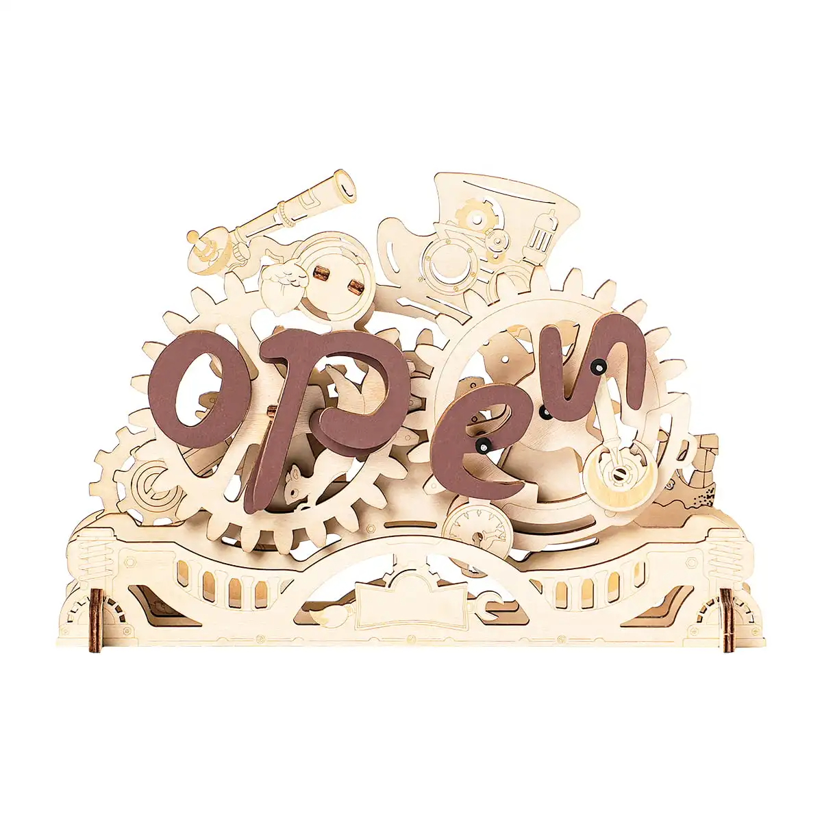 Rokr Open Closed Sign 3D Wooden Puzzle - Customer Attraction, Easy Assembly, Engaging Experience.