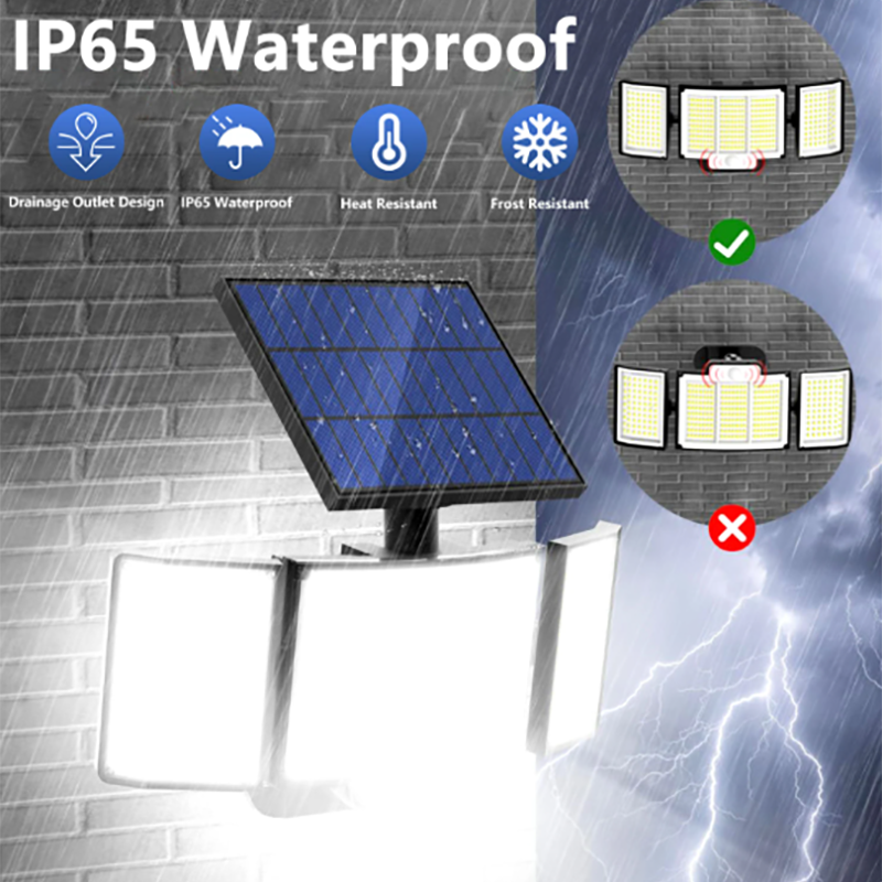 1,2 Pack Solar Lights Outdoor 348 LED Motion Sensor Lights With Remote Control  3 Head Waterproof — foto 20