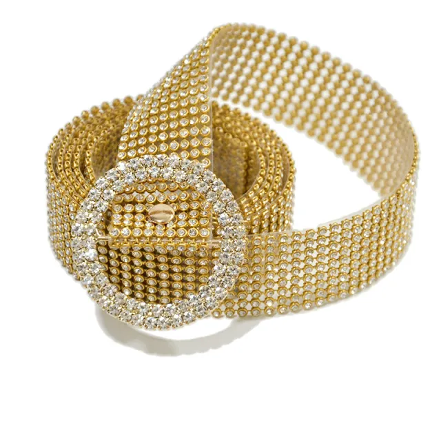Women's Corset With Decorative Diamond Belt Girdle Gold - Shop at LoveMi