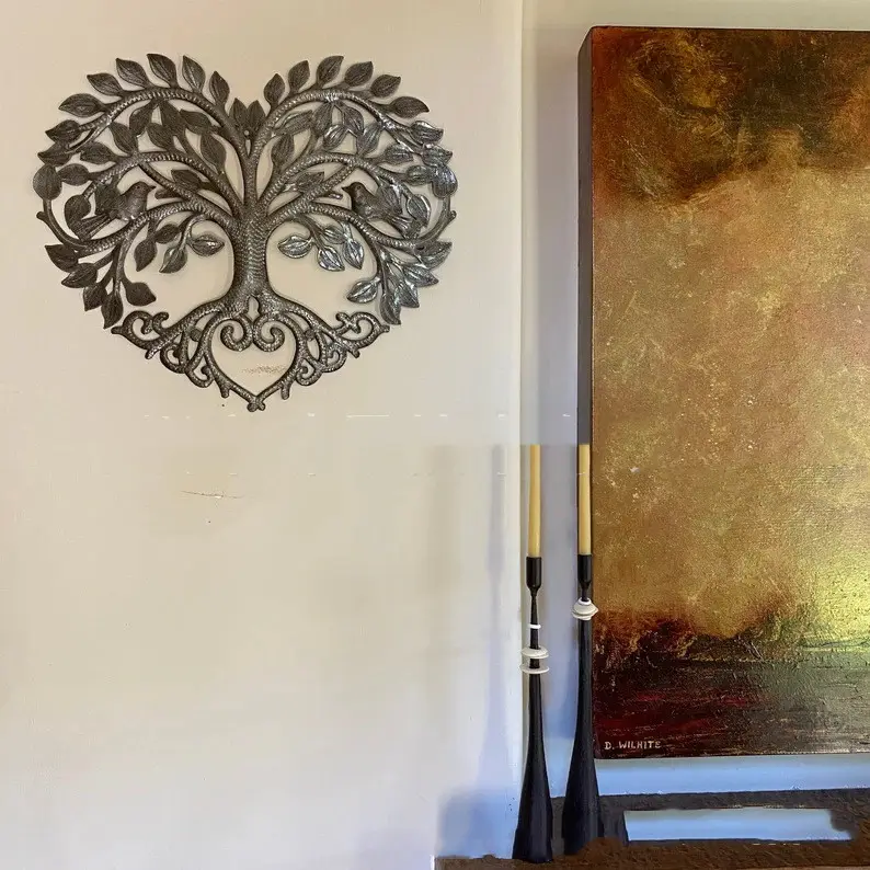 Metal Wall Art Heart Tree Of Life