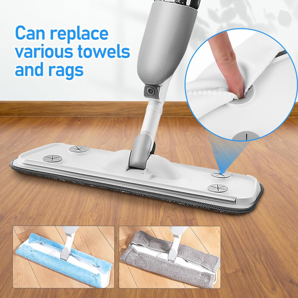 Spray Mop For Floor Cleaning 5 Reusable Microfibre Pad 550ml Water Bottle Tank — foto 8
