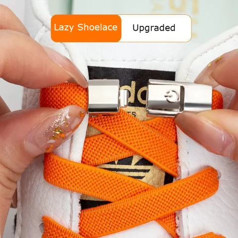 Press Lock Shoelaces Without Ties Elastic Laces Sneaker 8MM