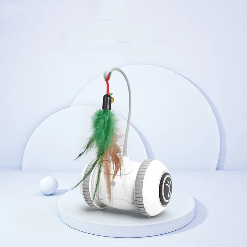 Interactive Cat Toy With Interchangeable Heads Pet Feather Toys – image 5