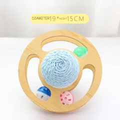 Sisal Rope Cat Scratcher Ball Toys Interactive Scratching Post Kitten Toy Furnature Scraper Grinding Scratch Board Ball For Cats - Blue - View 1