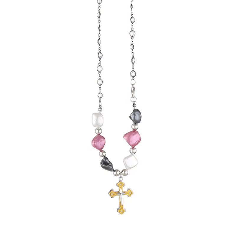 Title 2, Niche Pearl Cross Ogrlica Ornament