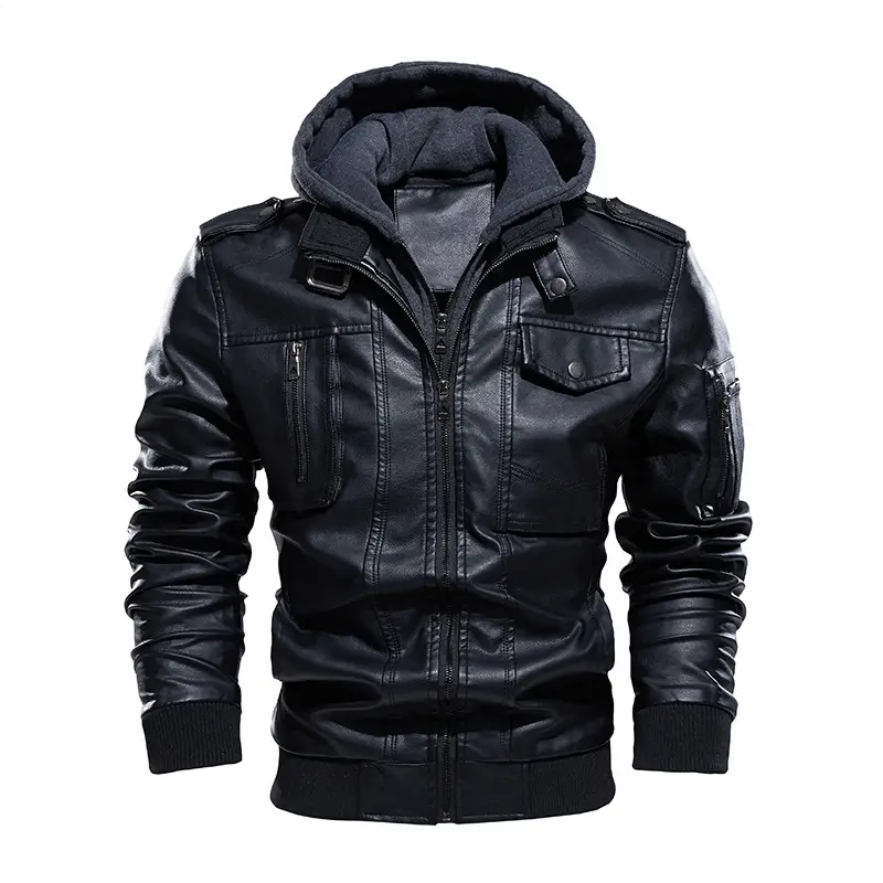 US Size Autumn And Winter New Men's Washed Leather Leather Jacket