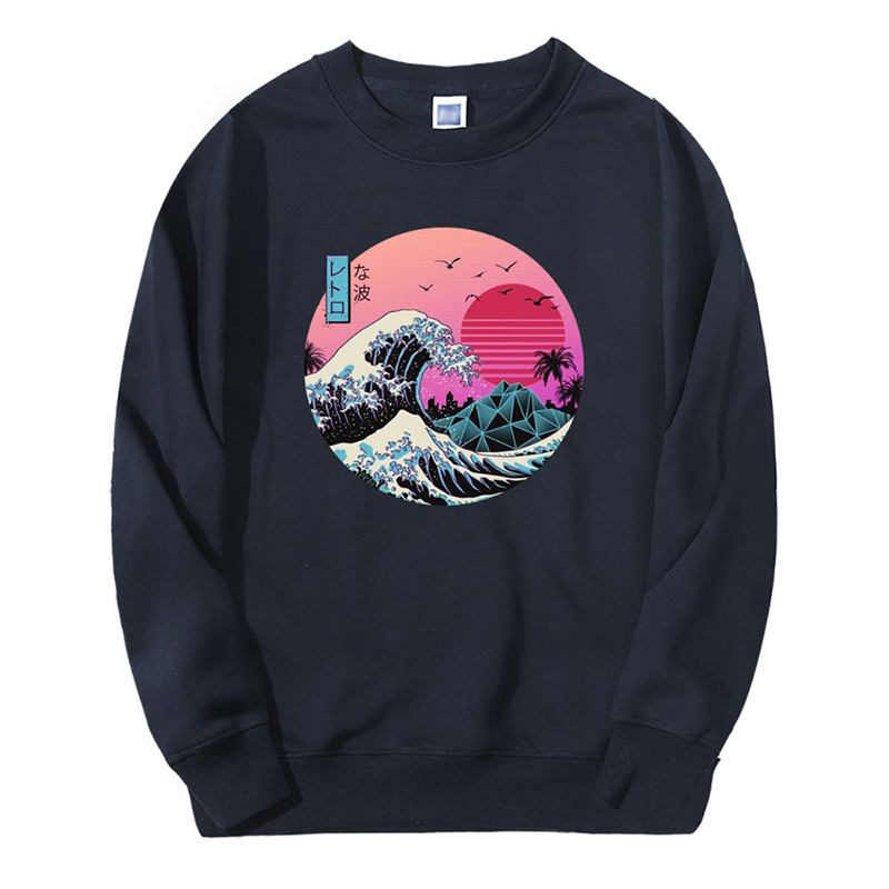 Title 3, The Great Retro Wave Japanese Anime Crew Neck S...