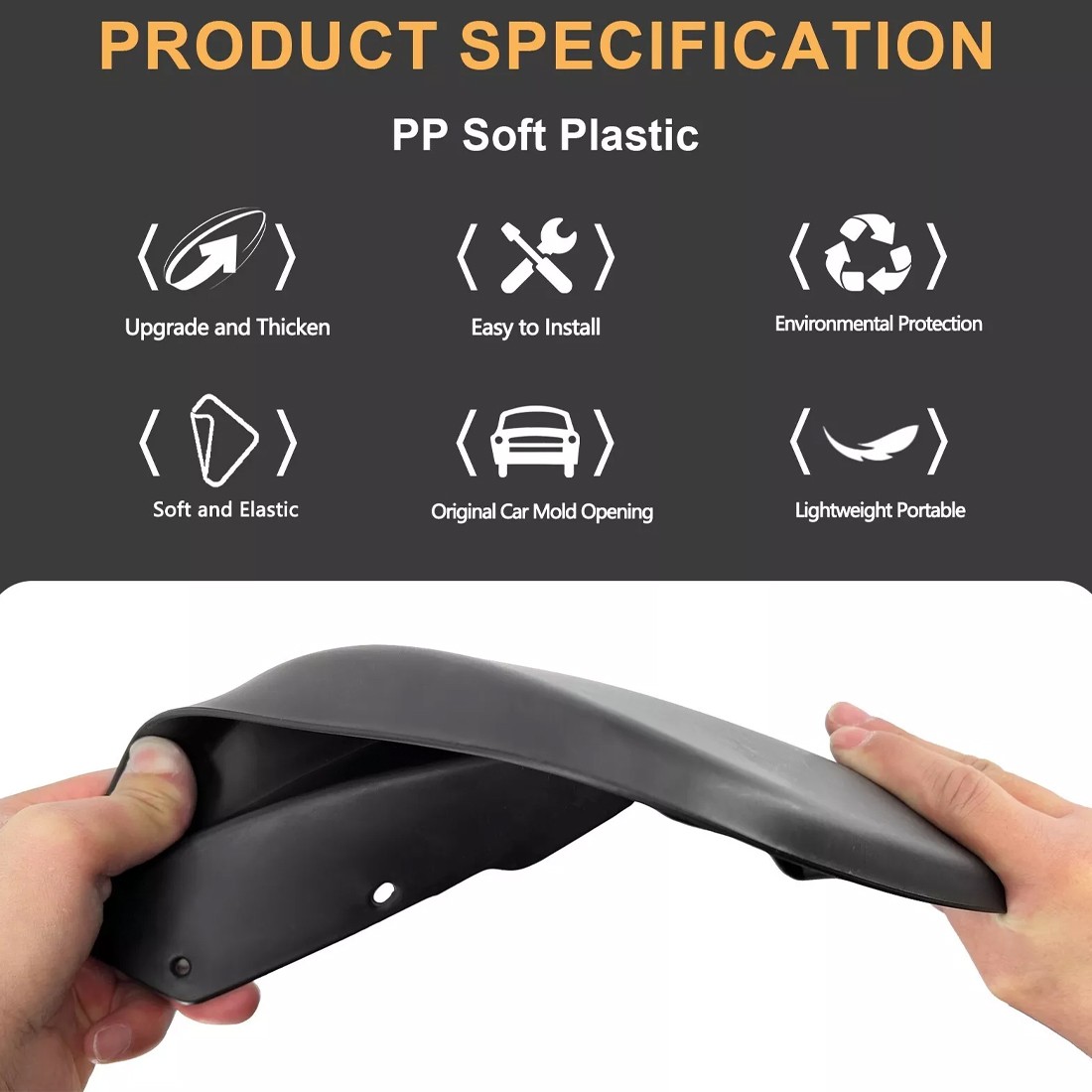 FOR FORD TRANSIT CUSTOM -ON FRONT AND REAR MUDFLAPS MUD FLAP - 4PCS SET — image 9