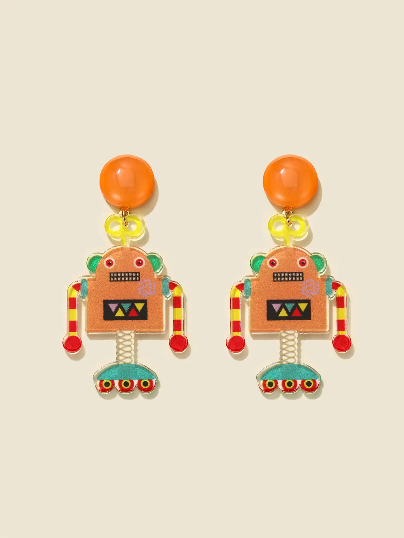 Personalized Robot Funny Earrings Earrings