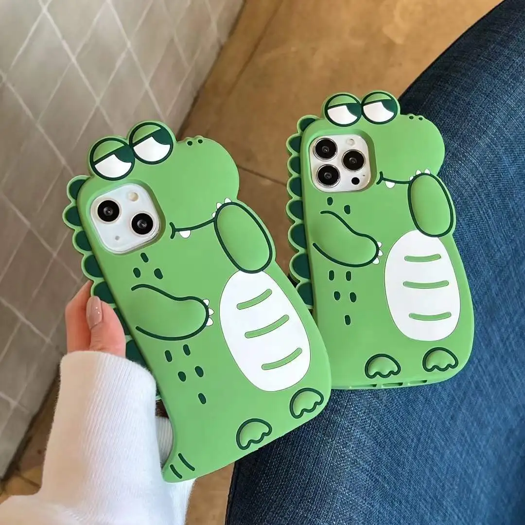 Thickened Anti-fall Applicable Mobile Phone Case Dinosaur Phone Case Cartoon Silicone Case – image 4