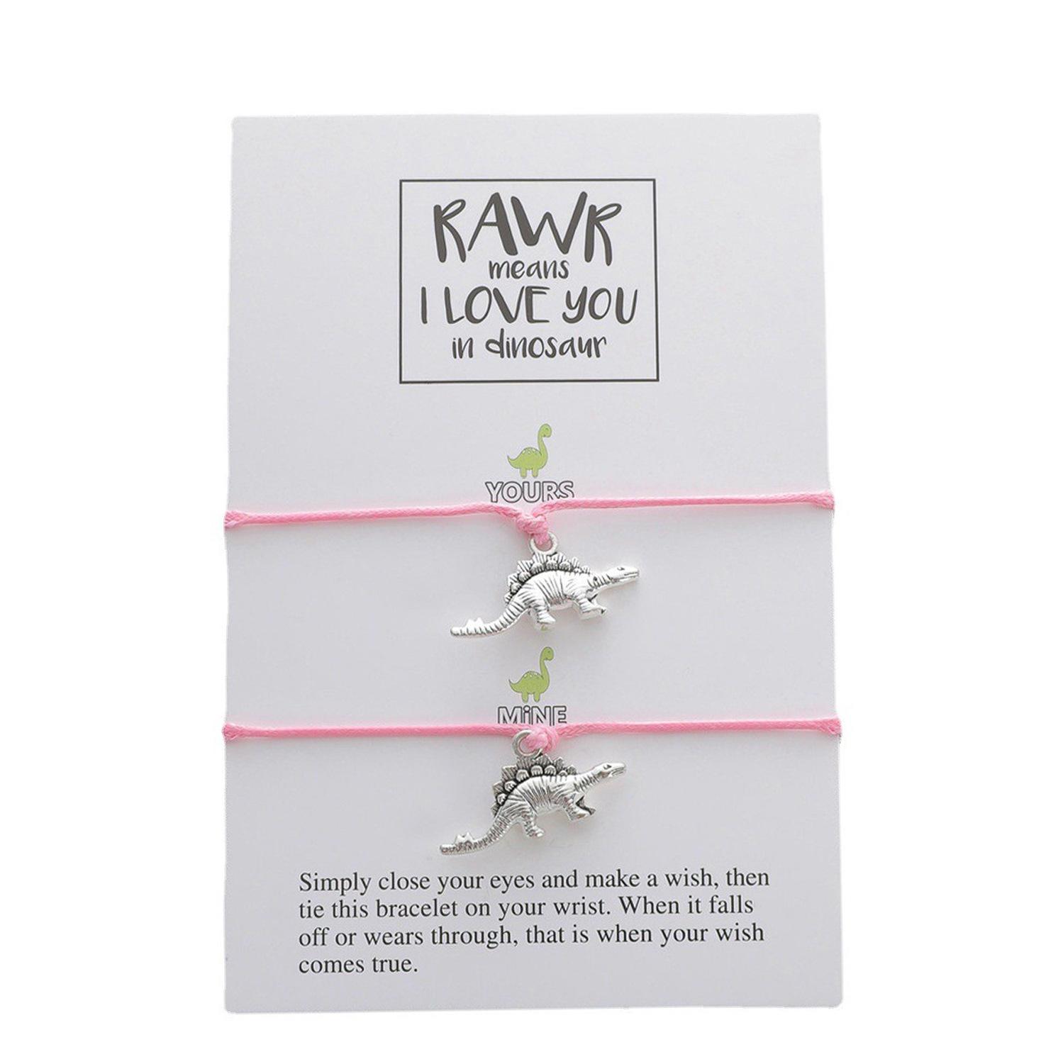 Alloy Small Dinosaur Braided Bracelet Mother And Child